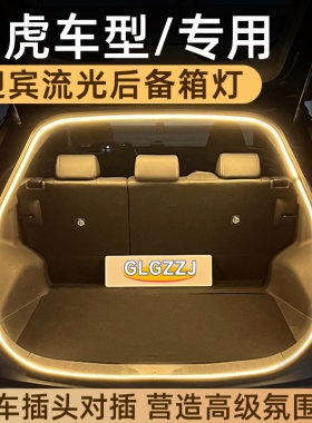 奇瑞瑞虎897plus后备箱灯瑞虎3x/5x流光迎宾氛围灯专车插头对插