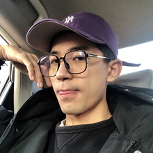 tr90超轻男士复古黑色眼镜框韩版方框显脸小防蓝光近视平光眼镜框