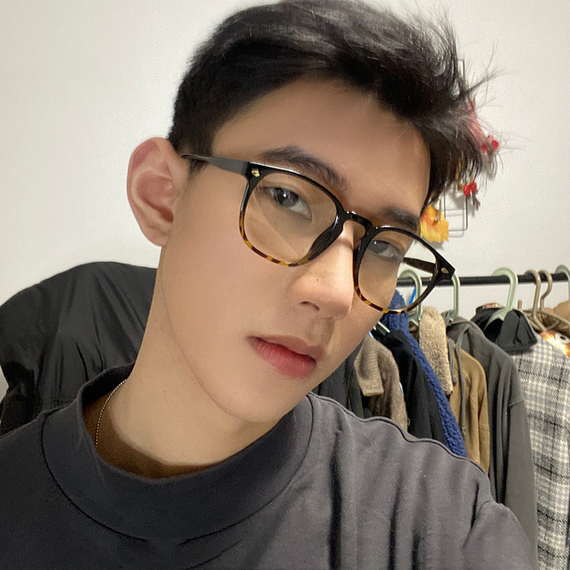 复古玳瑁色防蓝光抗辐射眼镜框学生配近视眼睛有度数平光镜男女潮