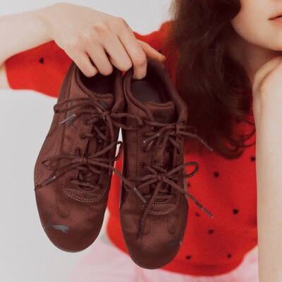 代购Puma Speedcat Venus彪马低帮运动休闲鞋女士缎面棕色2026新