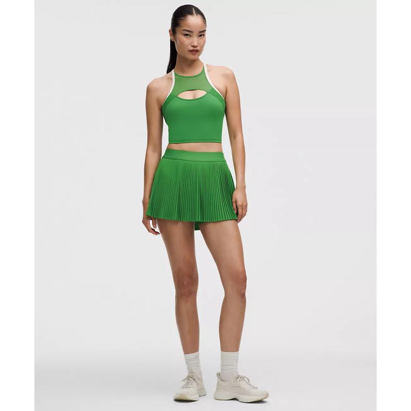 海外代购lululemon/露露乐蒙女士网球裙高弹透气高腰百褶网球图片