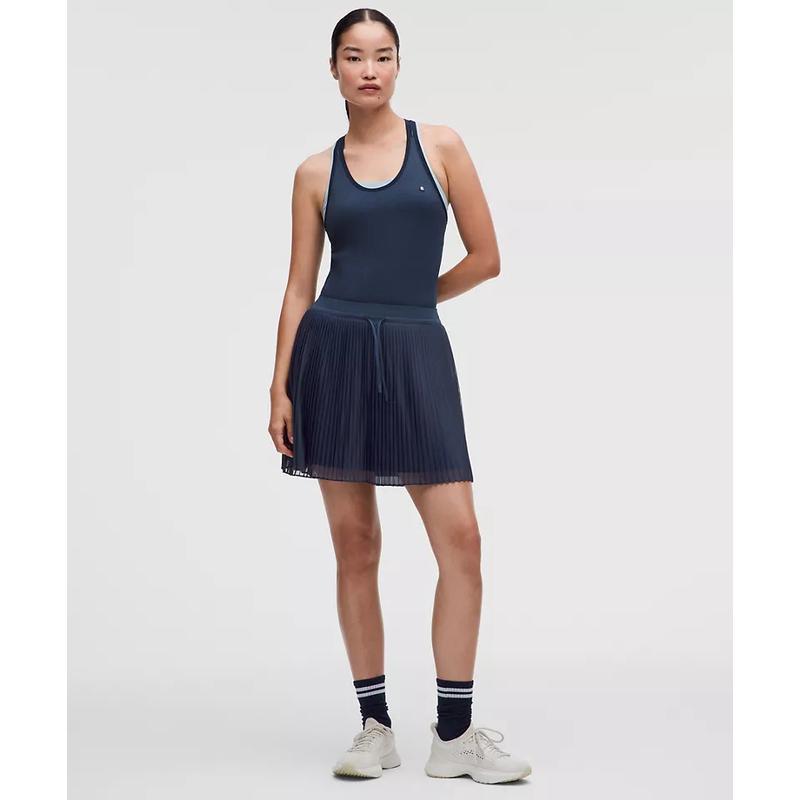 海外代购lululemon/露露乐蒙女士网球裙高弹透气高腰百褶网球场图片