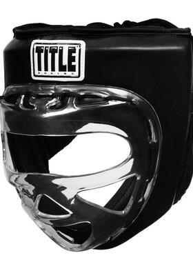 海外代购Title Boxing拳击护具面部防护无接触训练透明面罩