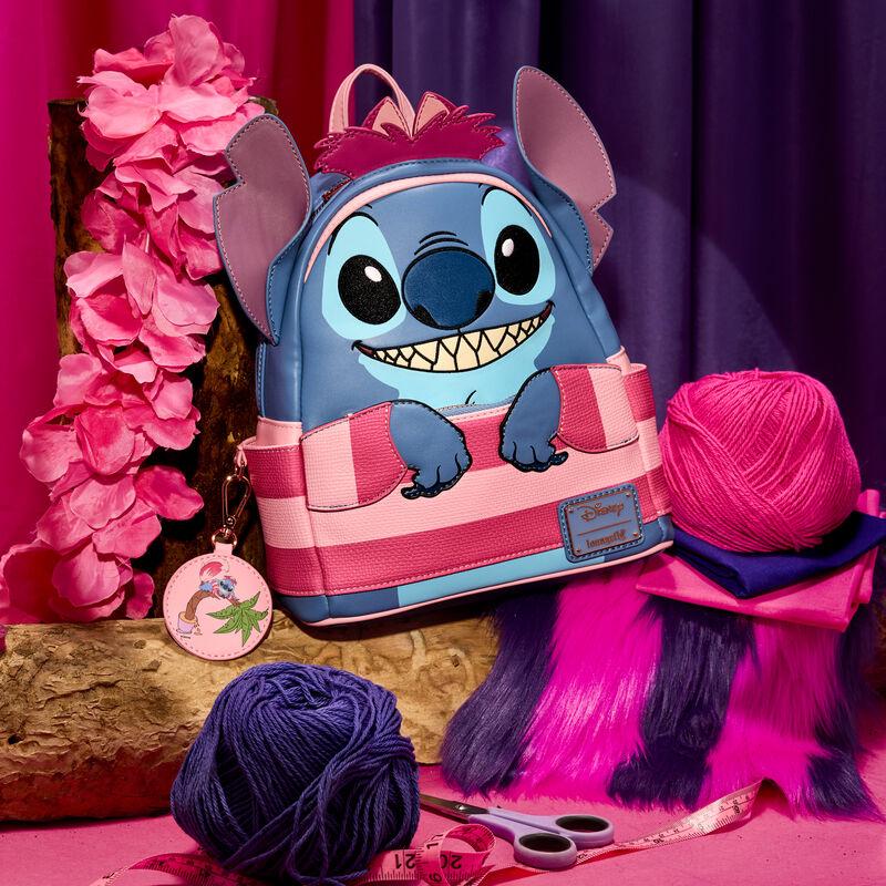 Loungefly好奇更甚星战 Stitch 柴郡猫Cosplay迷你双肩包荧光潮玩