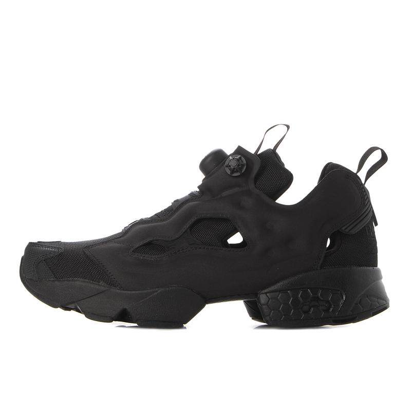 海外代购Reebok/锐步女士运动鞋充气科技轻量缓震低帮全黑