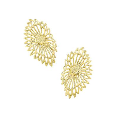 代购Kendra Scott女士耳环优雅精致潮流轻奢金色镂空设计