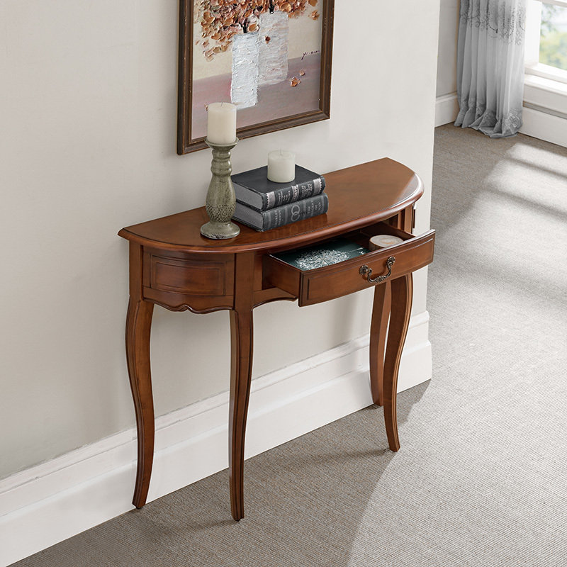 玄關櫃美式輕奢玄關台歐式半圓實木玄關桌子靠牆走廊牆邊沙發背櫃在類目 住宅傢俱, 案/臺類, 玄關臺中 - 來自Buy2taobao.com提供專業的淘寶代購服務