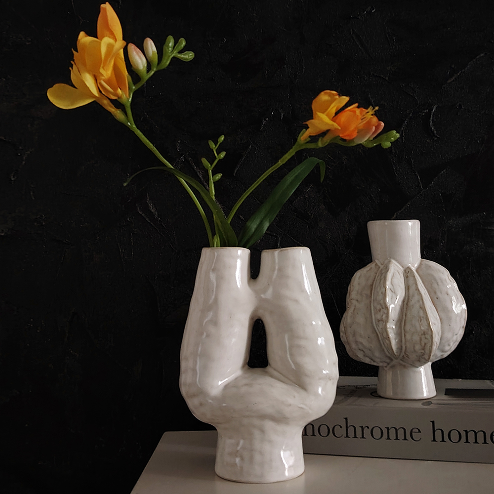 高级感侘寂花瓶异型摆件