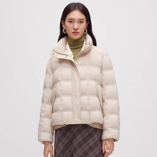 新款秋冬气质短款羽绒服女鹅绒服