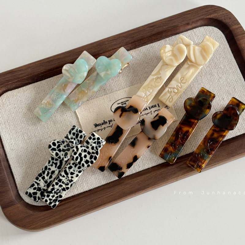 爱心醋酸发夹女新款前额刘海碎发整理边夹高级感侧边发卡,饰品/流行首饰/时尚饰品新,发饰,淘宝优惠券,粉丝福利购,淘宝优惠卷