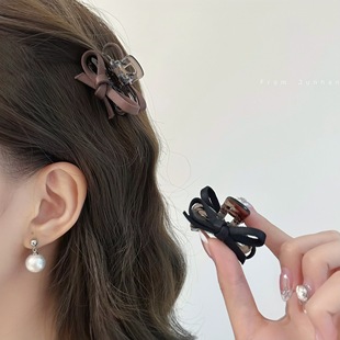 缎带蝴蝶结公主头小号抓夹前额碎发夹侧边夹前额刘海夹黑色鲨鱼夹