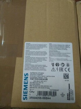 议价90KW/千瓦软启动器3RW4056-6BB443RW40566BB44
