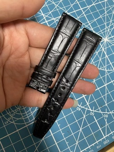 奢琳鳄鱼皮表带代用万国真皮表带鳄鱼皮波涛菲诺表带黑色棕色定制