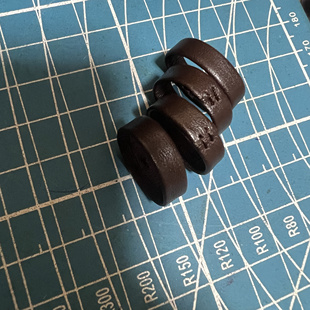 双缝线无纹牛皮手表带圈华为表带原装真皮表带环黑色棕色扣环固定