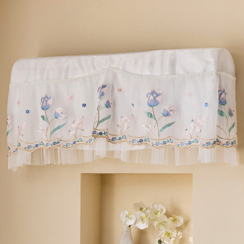 2026新款挂机蕾丝防尘罩挂式空调罩开机不取卧室壁挂式空调挡风帘