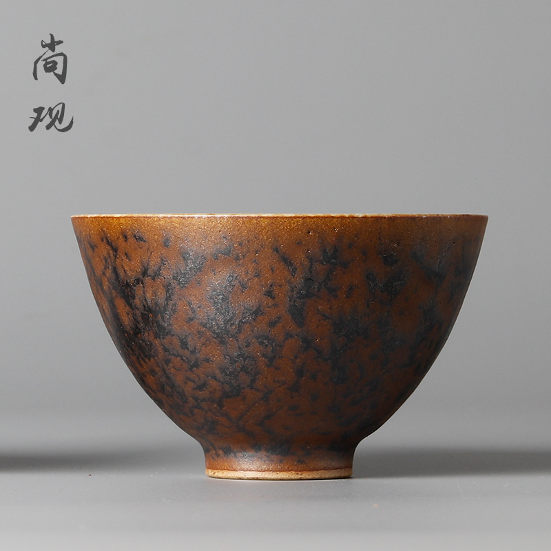 陶瓷茶盏尚观斗笠杯汝窑开片