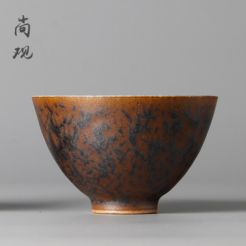 陶瓷茶盏尚观斗笠杯汝窑开片