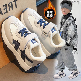 男童二棉运动鞋2025秋冬季新款儿童阿甘鞋加绒中大童休闲鞋子保暖