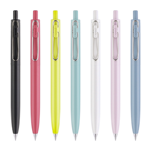 日本uni三菱铅笔按动中性笔小浓芯限定款One学生0.5黑色签字笔UMN-SF升级版彩色水笔0.38mm替芯UMR-05S笔芯