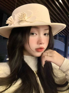 归国白月光！留洋大小姐羊毛礼帽
