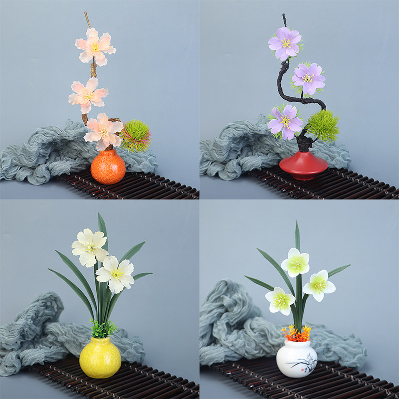 酒店意境菜品冷菜盘饰餐饮刺身摆盘装饰花草创意小摆件2026新款图片