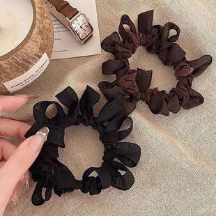 蕾丝蝴蝶结小肠发圈高级感头绳皮筋发饰花边缠绕高弹力扎马尾发绳