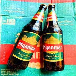 beer全麦酿造整箱高麦芽 缅甸进口缅玛啤酒Mynr 640ML12大瓶装 新款