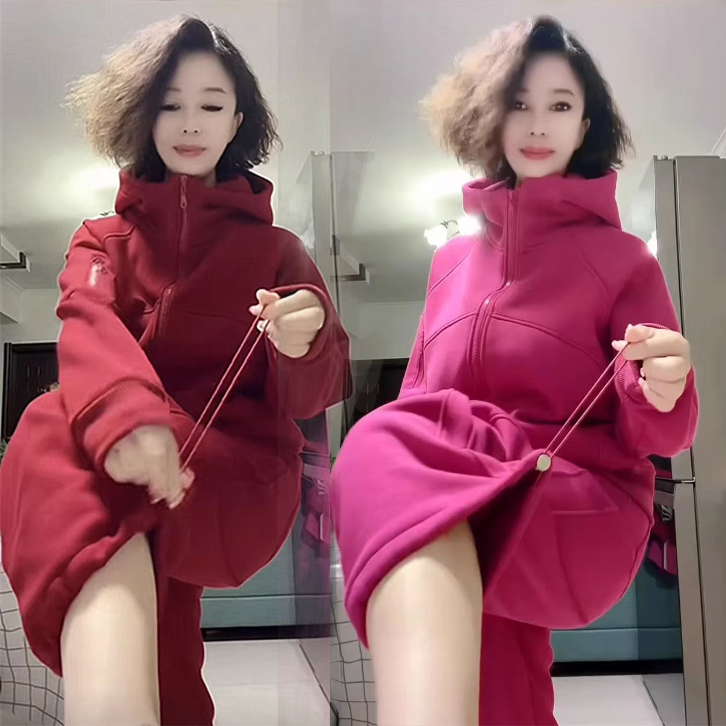 时尚连帽卫衣加绒加厚休闲运动套装女2025冬季新款阔腿长裤两件套,女装/女士精品,休闲运动套装,淘宝优惠券,粉丝福利购,淘宝优惠卷