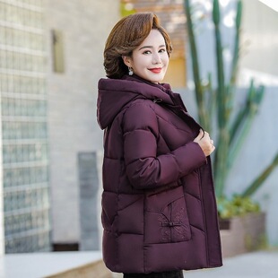 中式妈妈冬装棉衣外套洋气新款冬天棉服加厚中老年棉袄女士上衣服