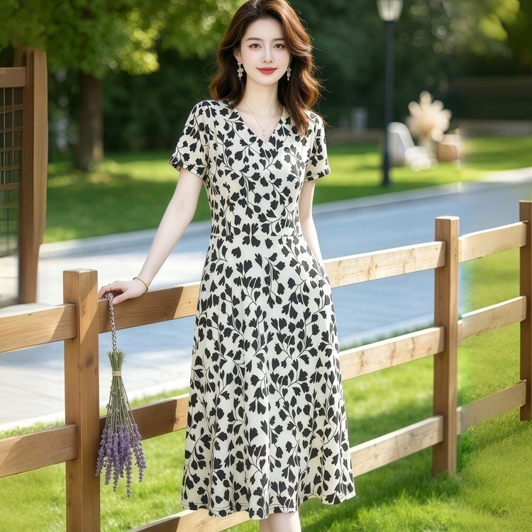 母亲节礼物衣服中老年女装妈妈夏装连衣裙端庄大气大码裙子高级感