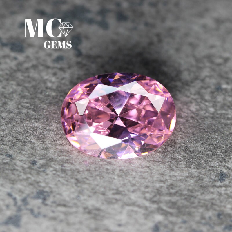 粉红瑞士钻锆石立方氧化锆糖果色宝石未镶嵌甜美裸石可代镶嵌饰品