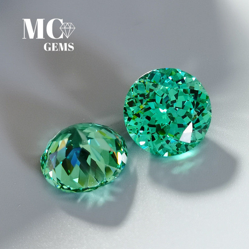 帕拉伊巴碧玺旋涡圆形加版裸石配石未镶嵌彩色宝石奢华切工璀璨潮