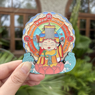 妈祖保佑可旋转金属冰箱贴 莆田厦门泉州漳州福州汕尾妈祖伴手礼