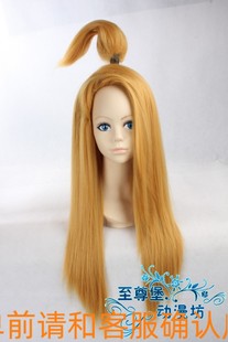 cosplay假发假毛忍者火影 迪达拉 金黄色金色长发长直发 冲天发辫