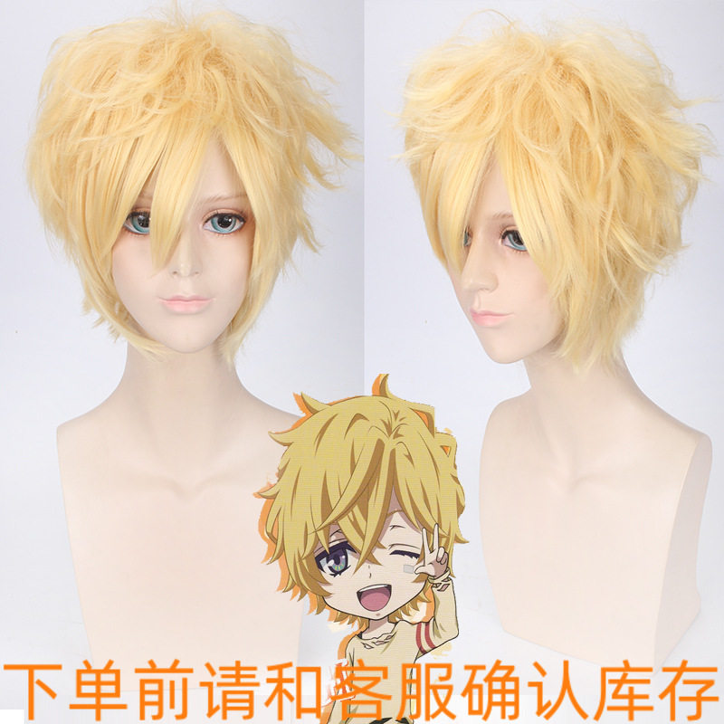 KARNEVAL狂欢节YOGI与仪金色金黄色反翘 卷发短发假毛cosplay假发
