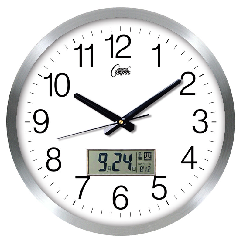 康巴丝金属静音电波钟日历温度创意客厅挂钟夜光钟表多款钟面包邮|ruв категории Домашний быт, часы, украшения дома/будильник, настенные часы - от Buy2taobao.com для оказания профессиональной услуги покупки агента Taobao