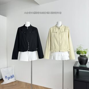 ifashion自制 夹克外套 天赋夹克100棉小众设计感百搭休闲立领工装