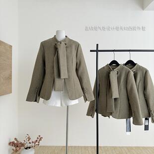 ifashion自制2026秋冬新款高级感气质设计感无扣西装外套女款