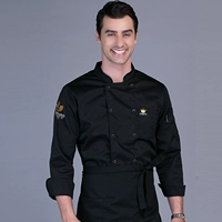 Черный лонгслив, фартук