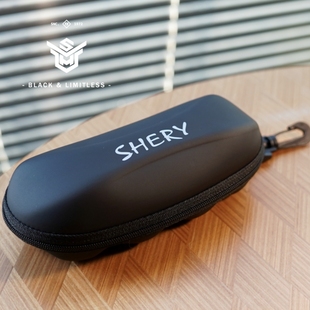 墨镜盒男女便携抗压大号太阳眼镜盒简约大容量眼睛收纳拉链带挂钩