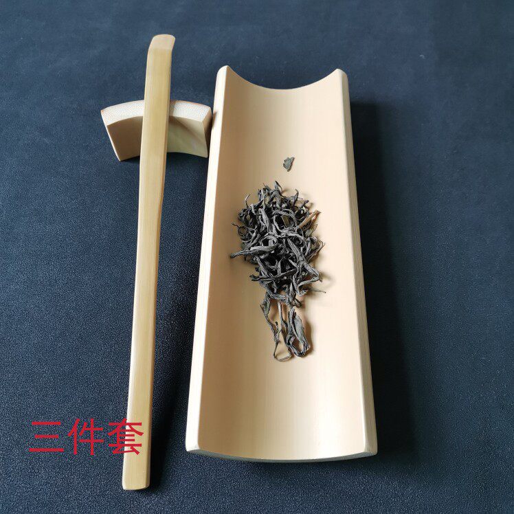 茶则 玉竹双面抛光竹片臂搁茶则玉竹茶则竹块原材料可定制
