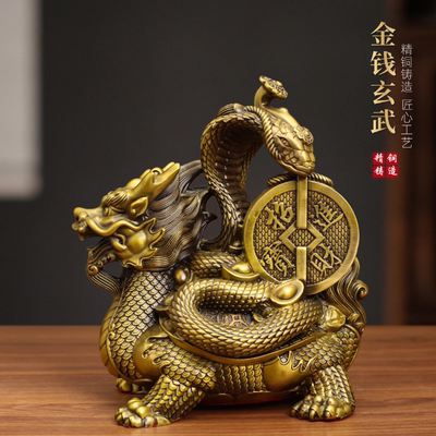 纯黄铜四神兽铜质青龙白虎朱雀