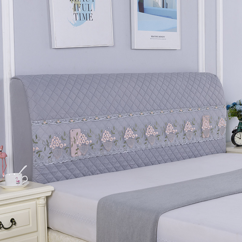 实木软包床头罩木床头套新款欧式防撞床头保护套可拆洗弹力靠背罩