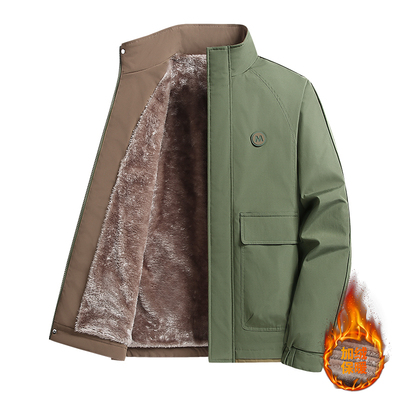 男款夹克工装棉衣休闲百搭户外美式飞行秋冬季加绒加厚保暖立领