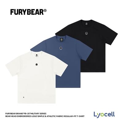 FURYBEAR熊怒刺绣高弹短袖T恤