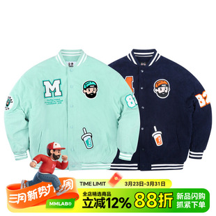 MMLAB CHILL系列秋冬刺绣灯芯绒加厚夹棉夹克棉衣棒球外套 MRMAI