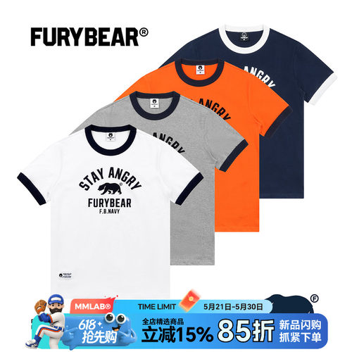 FURYBEAR熊怒FB25系列美式T恤