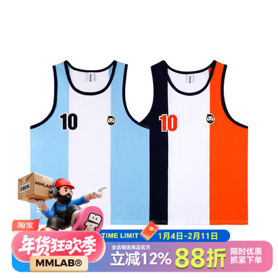 MMLABCREW夏季运动休闲背心刺绣