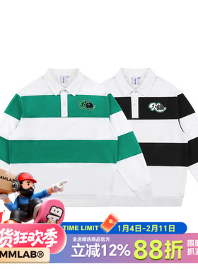 MMLAB KOHIBEAR咖啡熊刺绣LOGO休闲简约加厚长袖POLOSHIRT POLO衫