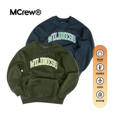 宽松秋冬圆领MCREW长袖卫衣新款